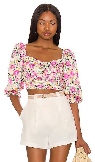 Cassia Crop Top in Pink | Revolve Clothing (Global)
