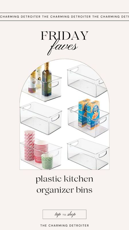 Friday faves plastic kitchen organizer bins

#LTKSeasonal #LTKhome #LTKfindsunder50
