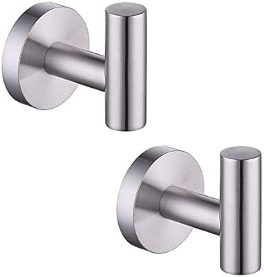 KES Bathroom Wall Towel Hooks No Drill Heavy Duty Robe Hook Holder SUS304 Stainless Steel Brushed... | Amazon (US)