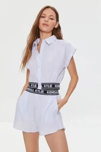 Kendall + Kylie Pinstriped Shorts | Forever 21 (US)