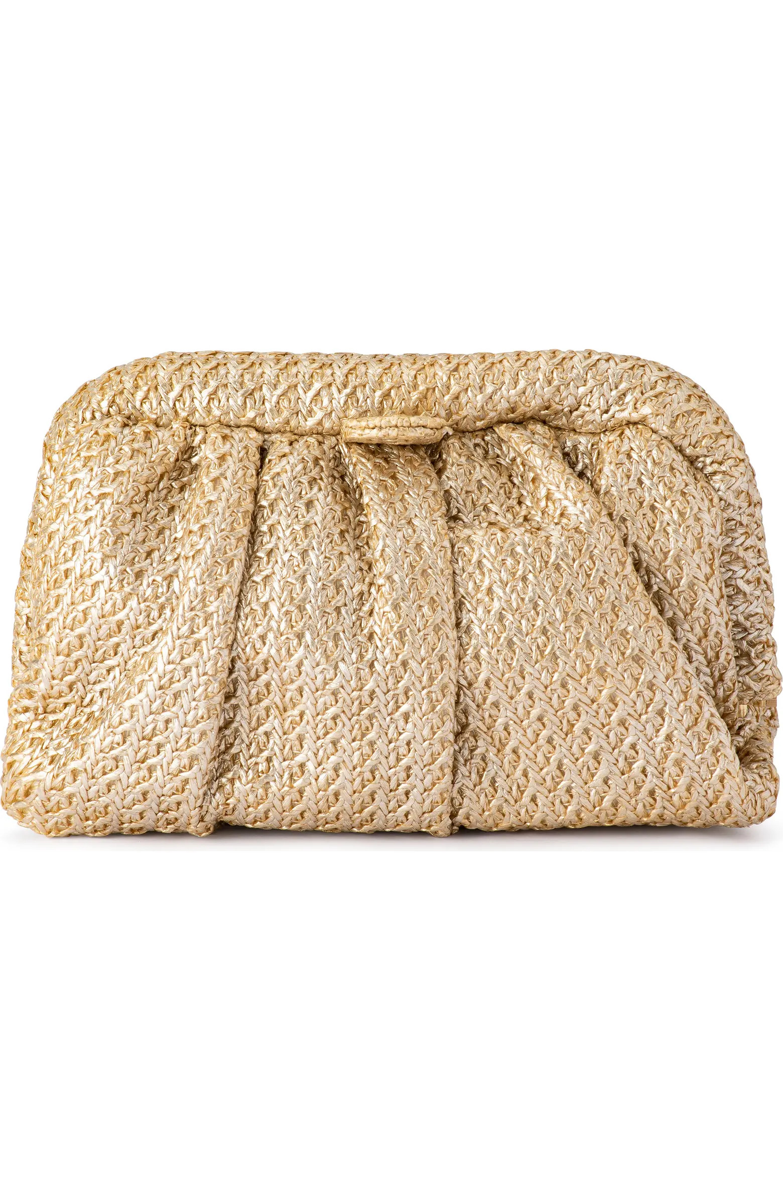 Olga Berg Stevie Pleated Woven Clutch | Nordstrom | Nordstrom