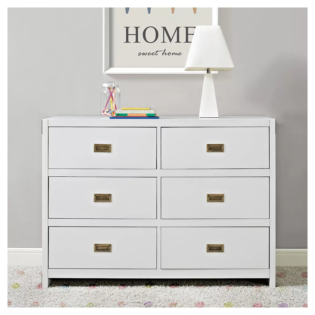 Baby Relax Miles Campaign 6-Drawer Dresser - White | Target