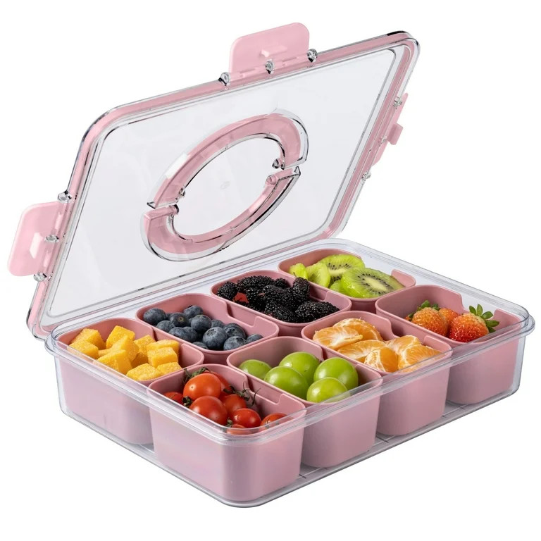 COOK WITH COLOR Snackle Box for Kids Lunch Box and Snack Container, Pink | Walmart (US)