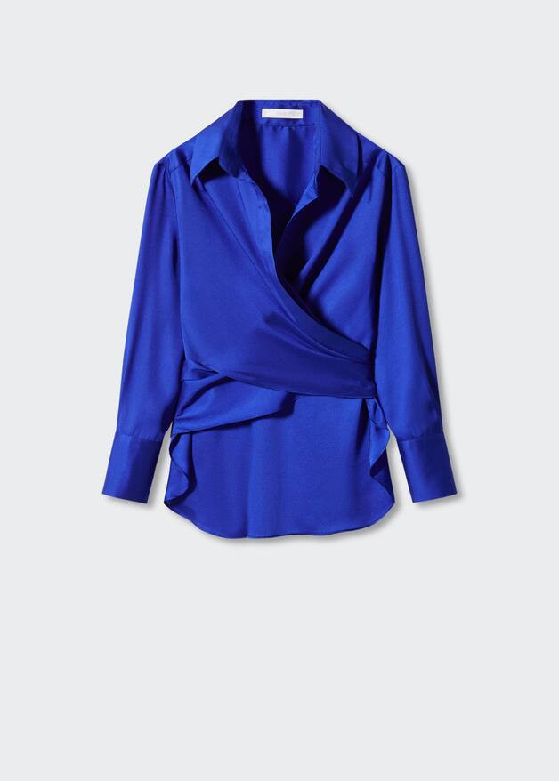Blusa incrociata satinata | Mango IT