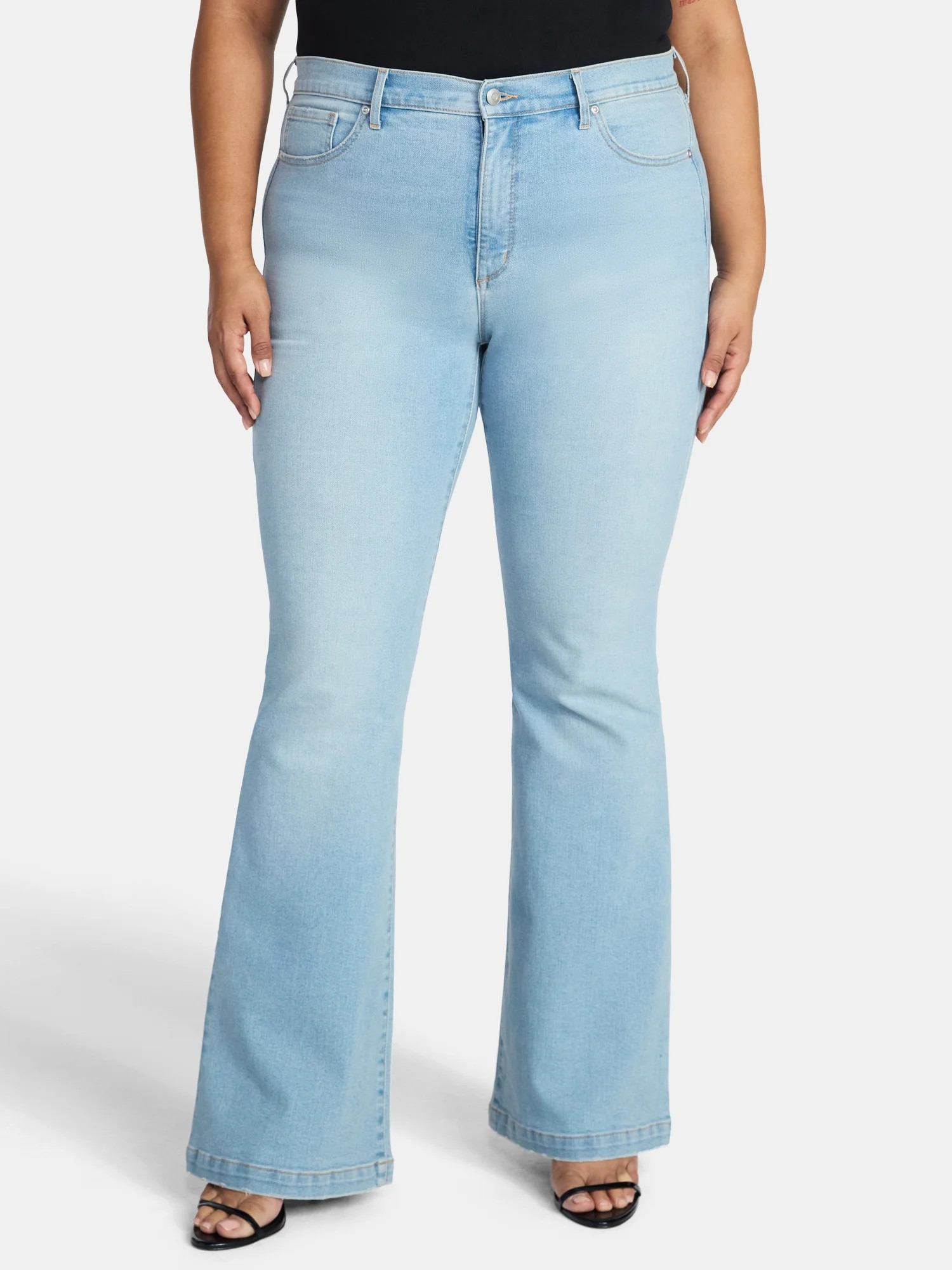 Sofia by Sofia Vergara Women's and Women's Plus Melisa Flare High Rise Jeans, 30.5", 32.5" and 34... | Walmart (US)
