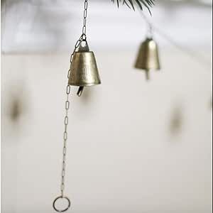 Antique Gold Finish Bell Garland, Brass Bell Chain Garland, Scandinavian Garland, Mini Bell Chris... | Amazon (US)