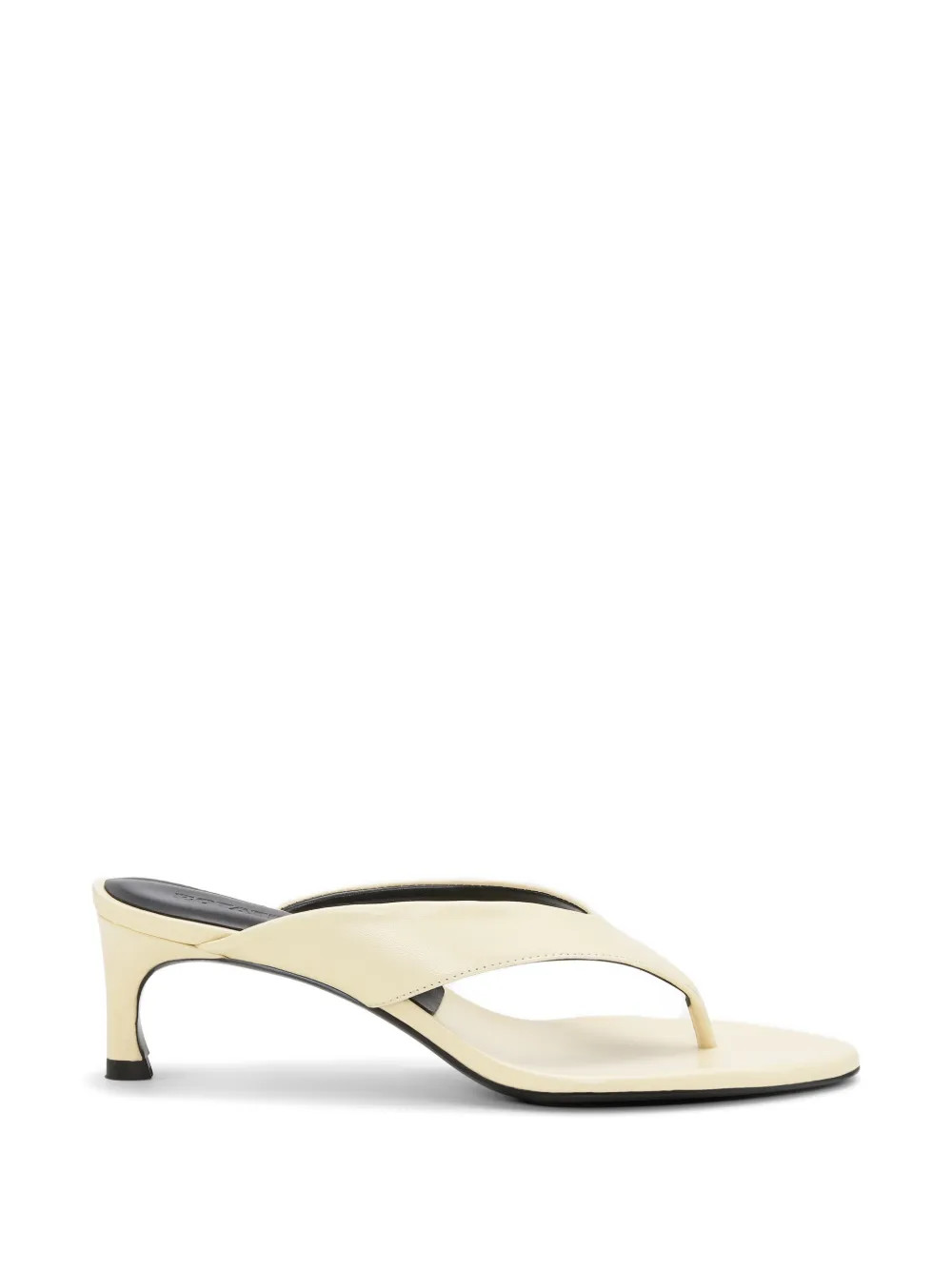 ROTATE BIRGER CHRISTENSEN kitten heel leather mules yellow - Neutrals | Farfetch Global