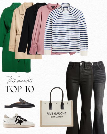 This week’s top 10 best sellers! Loving all these pieces from this Max Mara coat that I own and love, to these coated frame jeans, and of course one of my favorite Saint Laurent tote bags! 

#LTKSeasonal #LTKGiftGuide #LTKHolidaySale