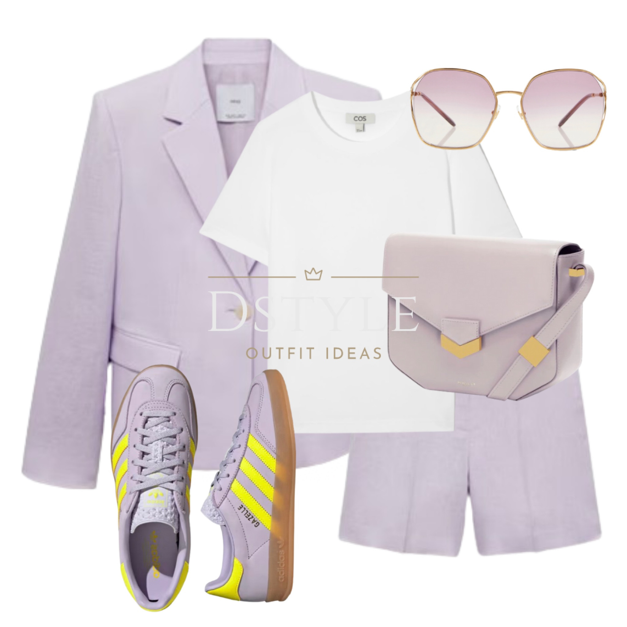 100% linen blazer in light pastel purple, matching 100% linen straight shorts, basic white t-shirt, Adidas Gazelle Indoor, lilac bag-currently on sale.
Comfy yet stylish look, ootd, sneakers addict, trainers for today, pastel color fit

#LTKsalealert #LTKstyletip #LTKworkwear