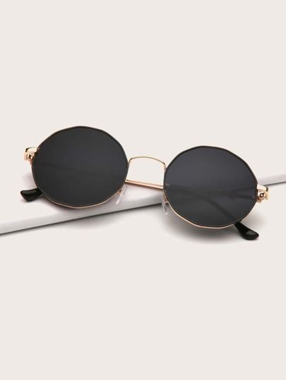 Round Metal Frame Sunglasses | ROMWE