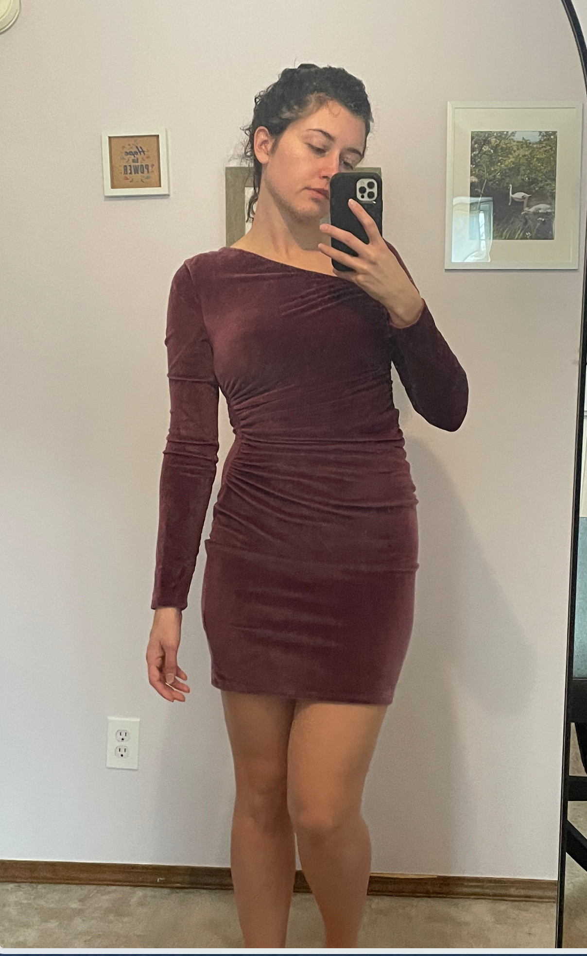 If you buy one dress this season, make it a velvet ruched mini! It's an instant confidence booster. This mauve color is stunning, and the fabric is surprisingly comfortable. Ready for all the winter events! 

 #LTKGiftGuide #LTKHoliday #LTKootd