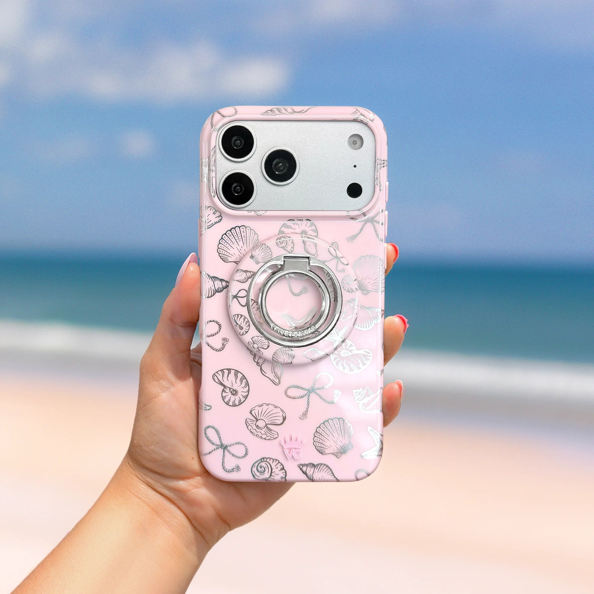 Pink Coastal Seashells iPhone Case | Velvet Caviar