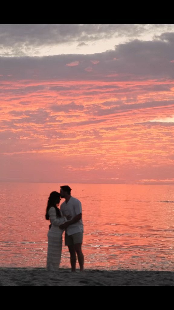 Maternity outfit inspo pregnancy announcement photos | dreamy beach sunset boho maternity shoot 🕊️🌅

#LTKFindsUnder100 #LTKBaby #LTKBump