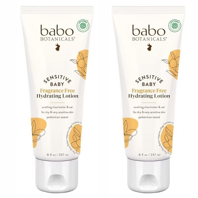 Babo Botanicals Sensitive Baby Fragrance Free Hydrating Lotion |  Shea Butter & Jojoba Oil - for ... | Target