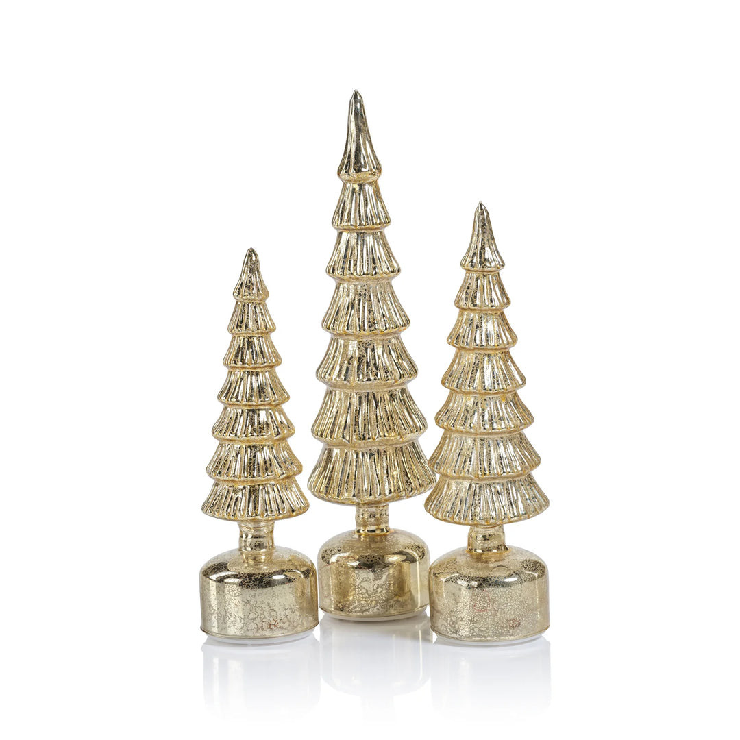 Gold Rotating LED Trees | Modern Locke