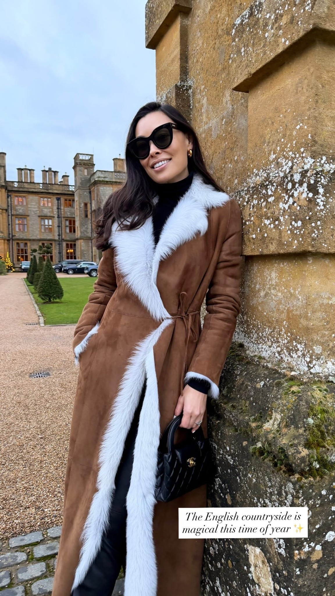 Shearling coat, winter outfit. 

#LTKSeasonal #LTKHoliday #LTKootd