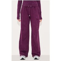 PrettyLittleThingPlum Washed Low Rise Oversized Wide Leg Sweatpants | PrettyLittleThing US