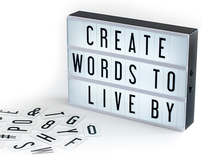 My Cinema Lightbox - The Original LED Marquee Lightbox, Includes 100 Letters & Numbers to Create ... | Amazon (US)