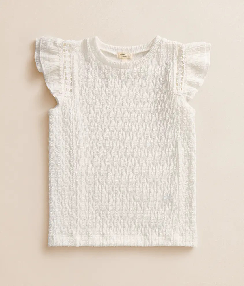 Girls - Textured Ruffle Top | Buckle