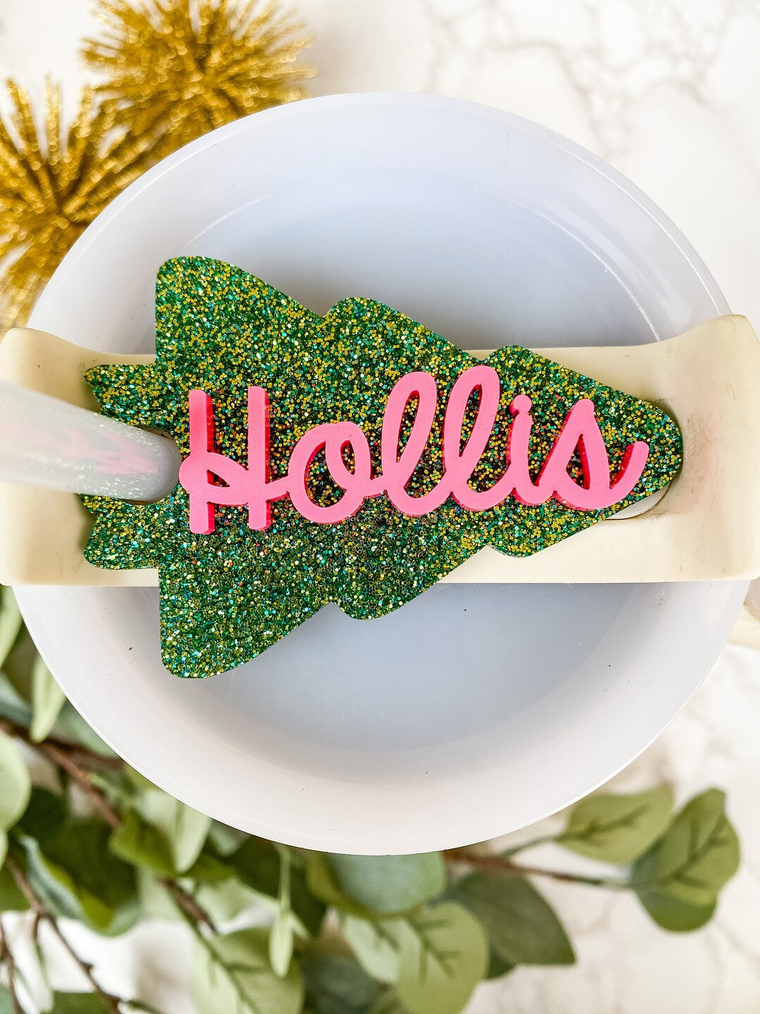 Custom Christmas TREE Stanley H2.0 Name Tag 30 or 40 Oz - Etsy | Etsy (US)