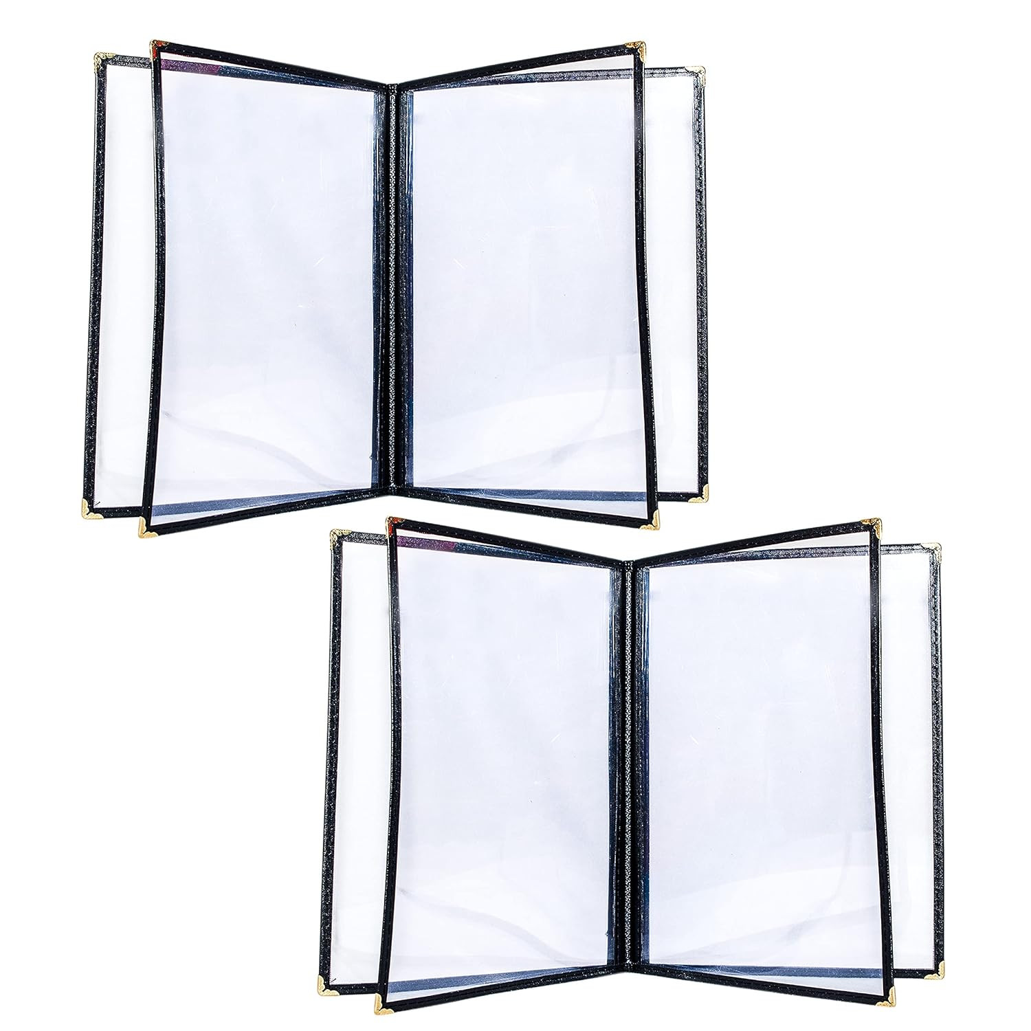 2PCS 8.5 x 11 Inch Menu Covers,4 Page 8 View Transparent Restaurant Menu Covers, Fits A4 Size Pap... | Amazon (US)