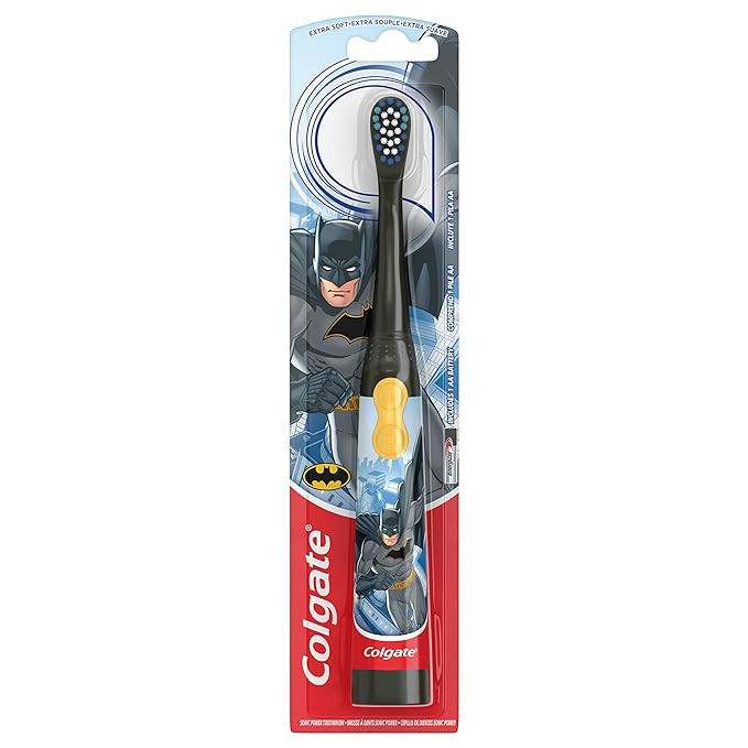 Colgate Kids Battery Powered Toothbrush, Batman, Extra Soft Toothbrush, Ages 3 and Up, 1 Pack , C... | Amazon (US)