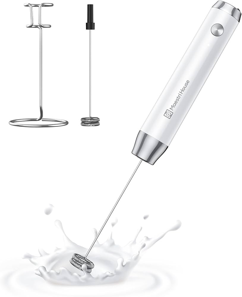 Maestri House Rechargeable Milk Frother with Stand, Handheld Electric Foam Maker Waterproof Detac... | Amazon (US)