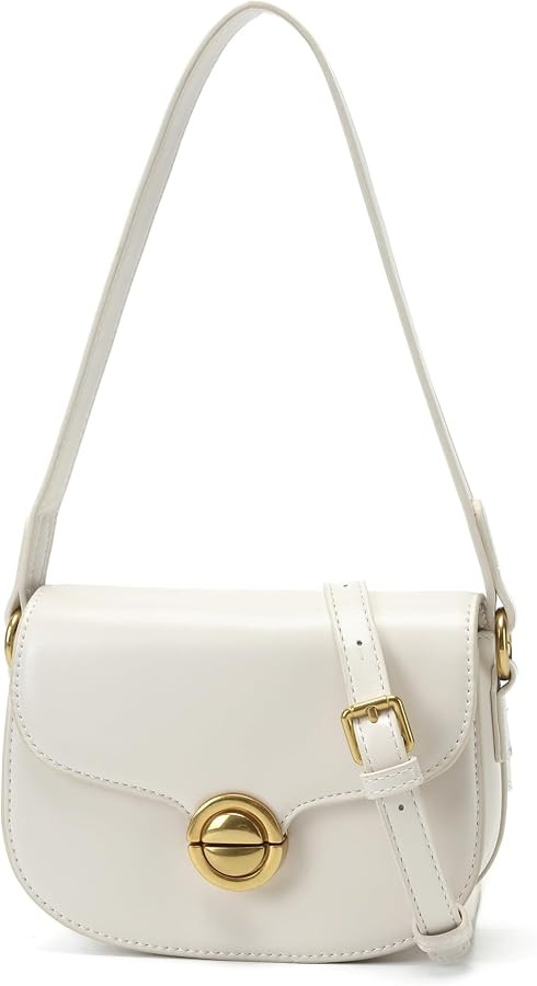 Women's small crossbody bag, vintage saddle-shaped shoulder bag, PU leather mini wallet with adju... | Amazon (US)