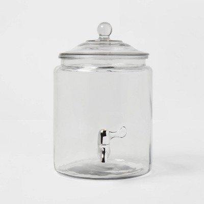 8qt Glass Beverage Dispenser - Threshold™: Traditional Glass Drink Server, Dishwasher-Safe, Hot/Cold Use | Target