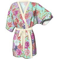Kimono Robe Mint & Pink, Kyoto Rose | Etsy (US)