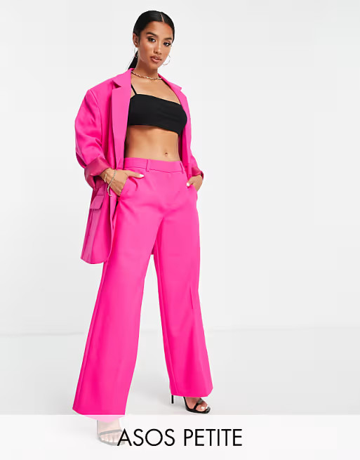 ASOS DESIGN Petite extreme man suit blazer in fluro pink | ASOS (Global)