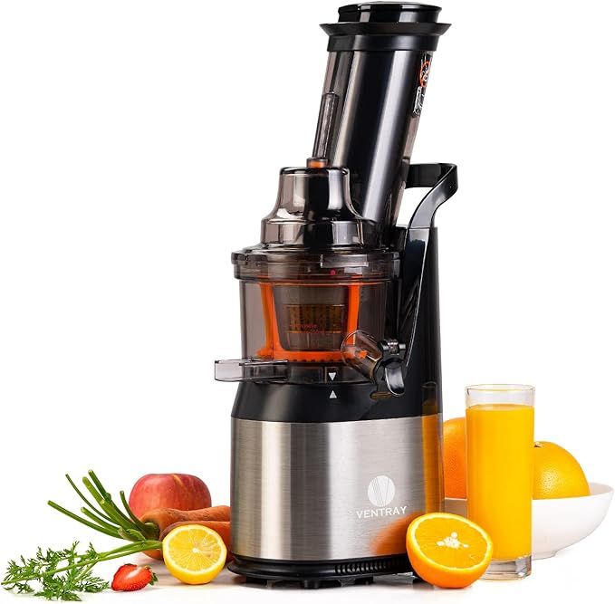 Ventray Slow Press Masticating Juicer Machine, Electric Whole Slow Cold Press Juice Extractor Mak... | Amazon (US)