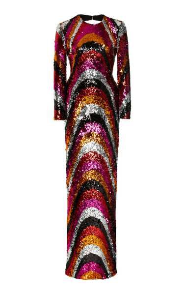 Open-Back Sequined Column Gown | Moda Operandi (Global)