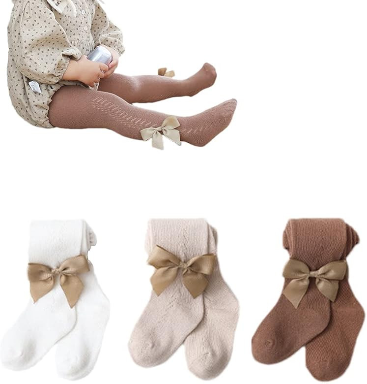 WATOCHE Baby Toddler Girl's Tights 3/4/5 Pack Cable Knit Leggings Little Girls Seamless Stockings... | Amazon (US)