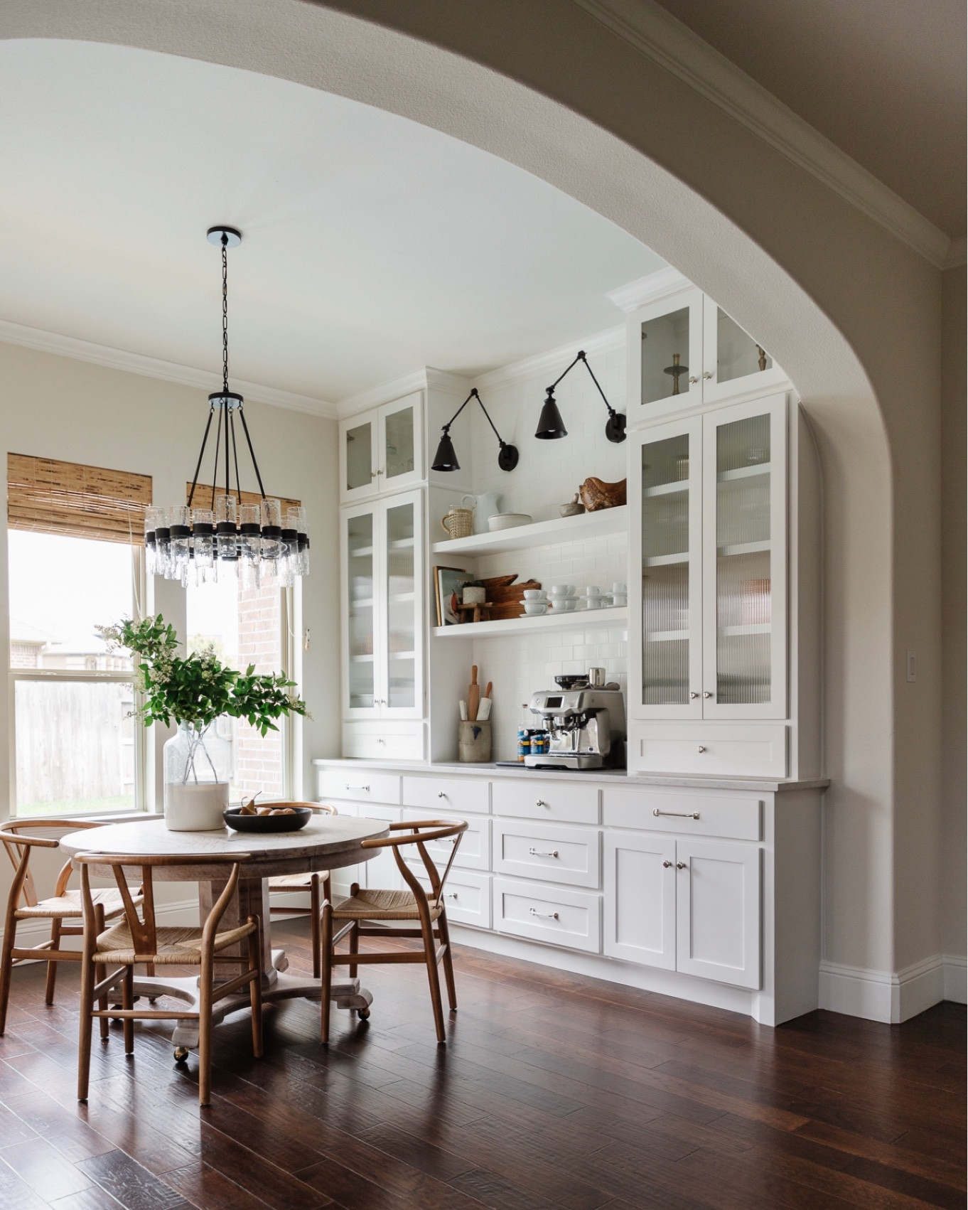 Our kitchen dining nook and built-ins