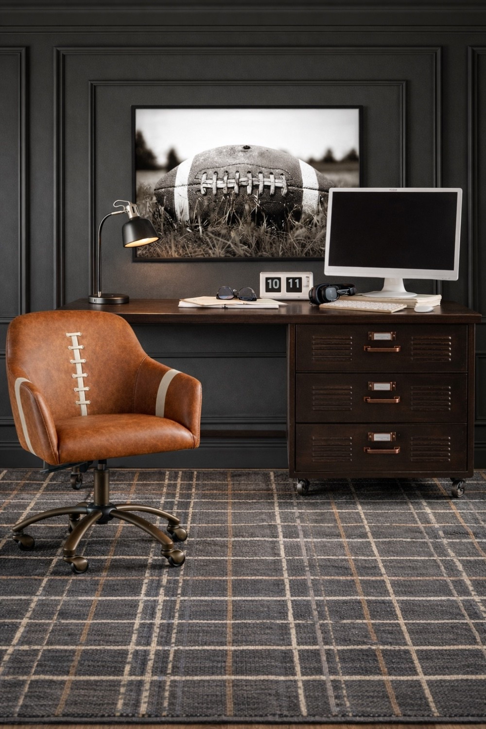 A sporty, elevated workspace that blends rich textures - perfect for a teen who wants his room to feel as cool as it is functional. 
🖤🖤
Boys room, boys bedroom, kids room, kids bedroom, boys room rug, boys room desk, boys room chair, boys room decor, boys room rug, boys room desk chair, teen boy, teen bedroom, boys room bedroom, teen boy bedroom rug, teen boy football wall art, football wall art, football decor, boys room ideas, boys room theme, sports bedroom, sports room design, pottery barn teen, wayfair 


#LTKKids #LTKSeasonal #LTKHome