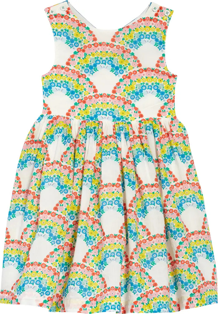 Mini Boden Kids' Rainbow Cross Back Dress | Nordstrom | Nordstrom