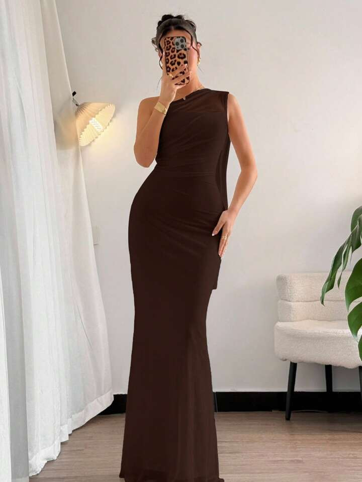 Firerie Women's Elegant Romantic Fashionable Commuting Sexy Graceful Style Asymmetrical Shoulder ... | SHEIN