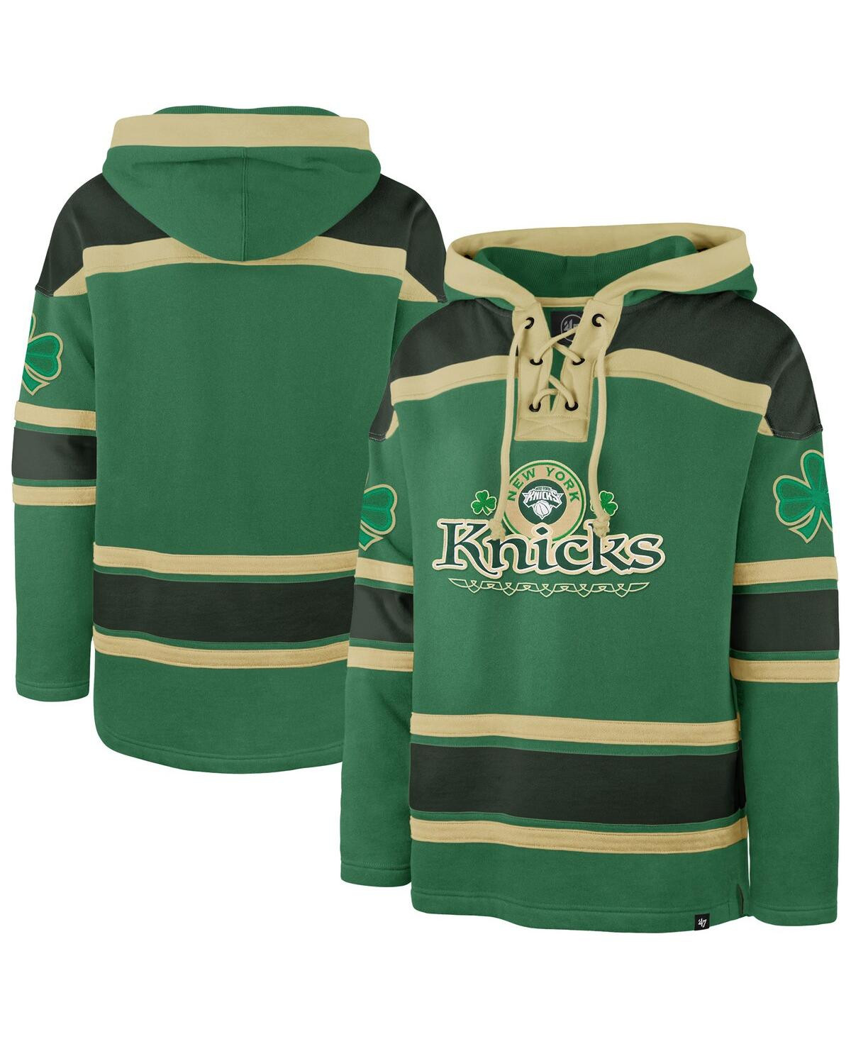 '47 Brand Men'sÂ Kelly Green New York Knicks McLucky Superior Lace-Up Pullover Hoodie - Kelly Green | Macy's