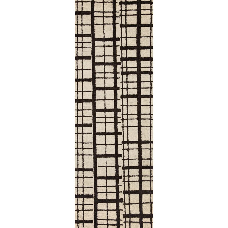 Chris Loves Julia x Loloi Polly Checkered Hand Tufted Jute/Sisal/Wool Black/Ivory Area Rug | Wayfair North America