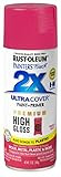 Rust-Oleum 249127-6PK Painter's Touch 2X Ultra Cover Spray Paint, 12 oz, Flat Black, 6 Pack | Amazon (US)