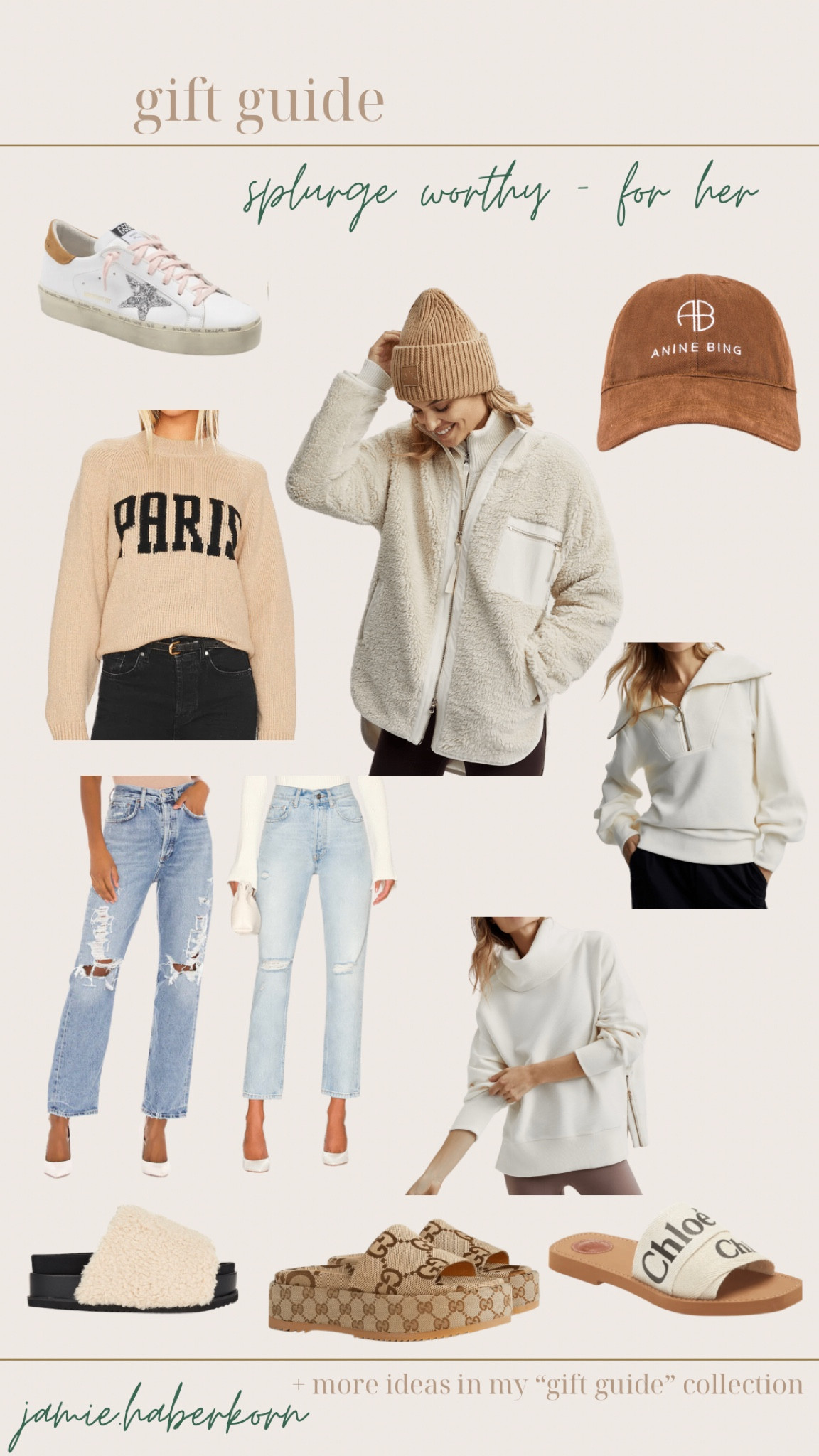 Splurge worthy gifts for her - gift guide 


#giftguide #splurgeworthy #giftsforher #giftidea #holidays #christmasgifts 

#LTKHoliday #LTKSeasonal #LTKstyletip