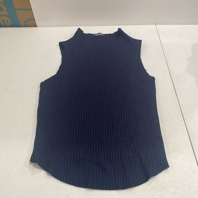 Women’s Navy Ribbed Tank Top Sweater Sleeveless Size Small- Wild Fable NWOT | eBay US