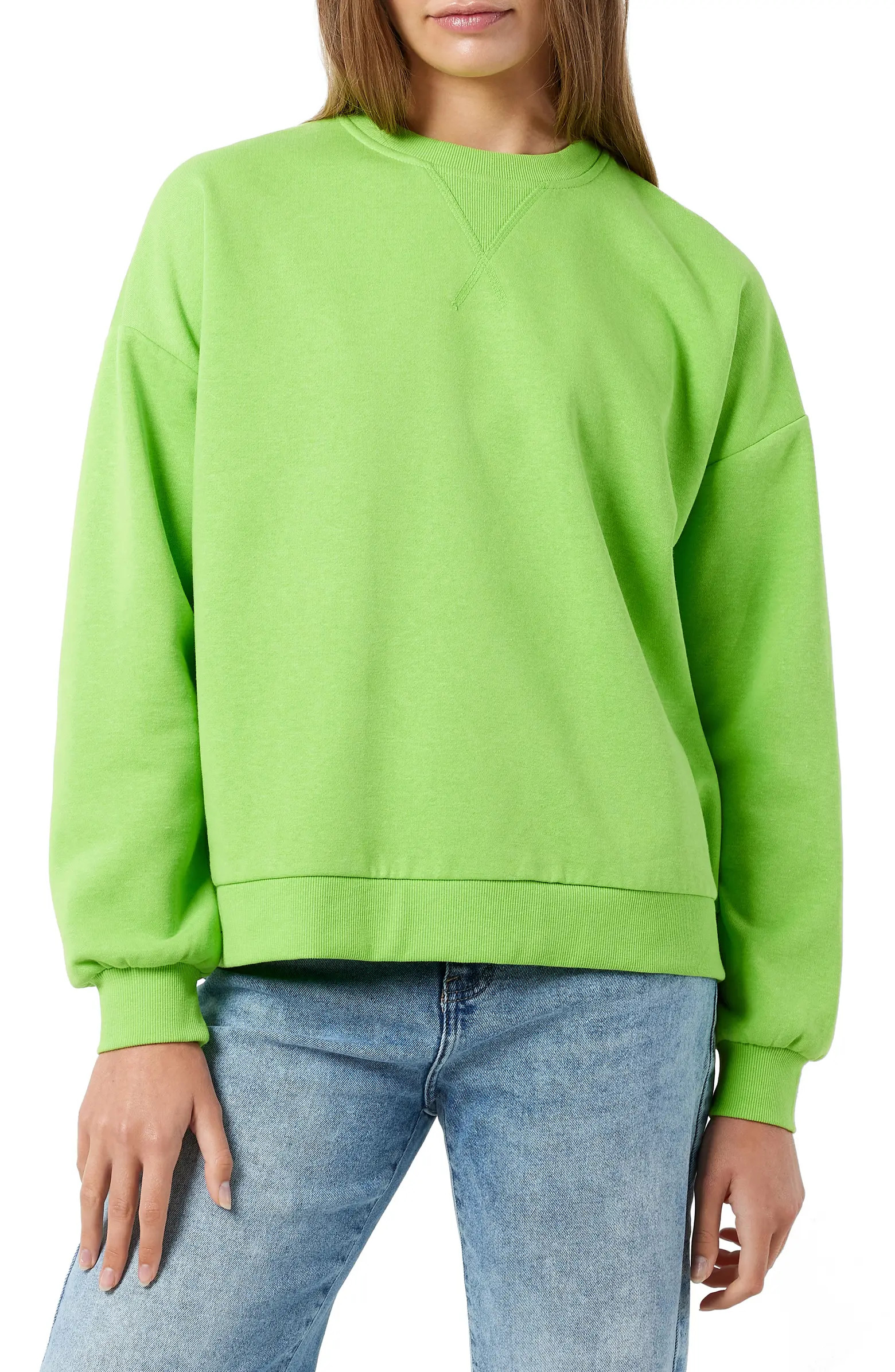 Amanda V-Notch Crewneck Sweatshirt | Nordstrom