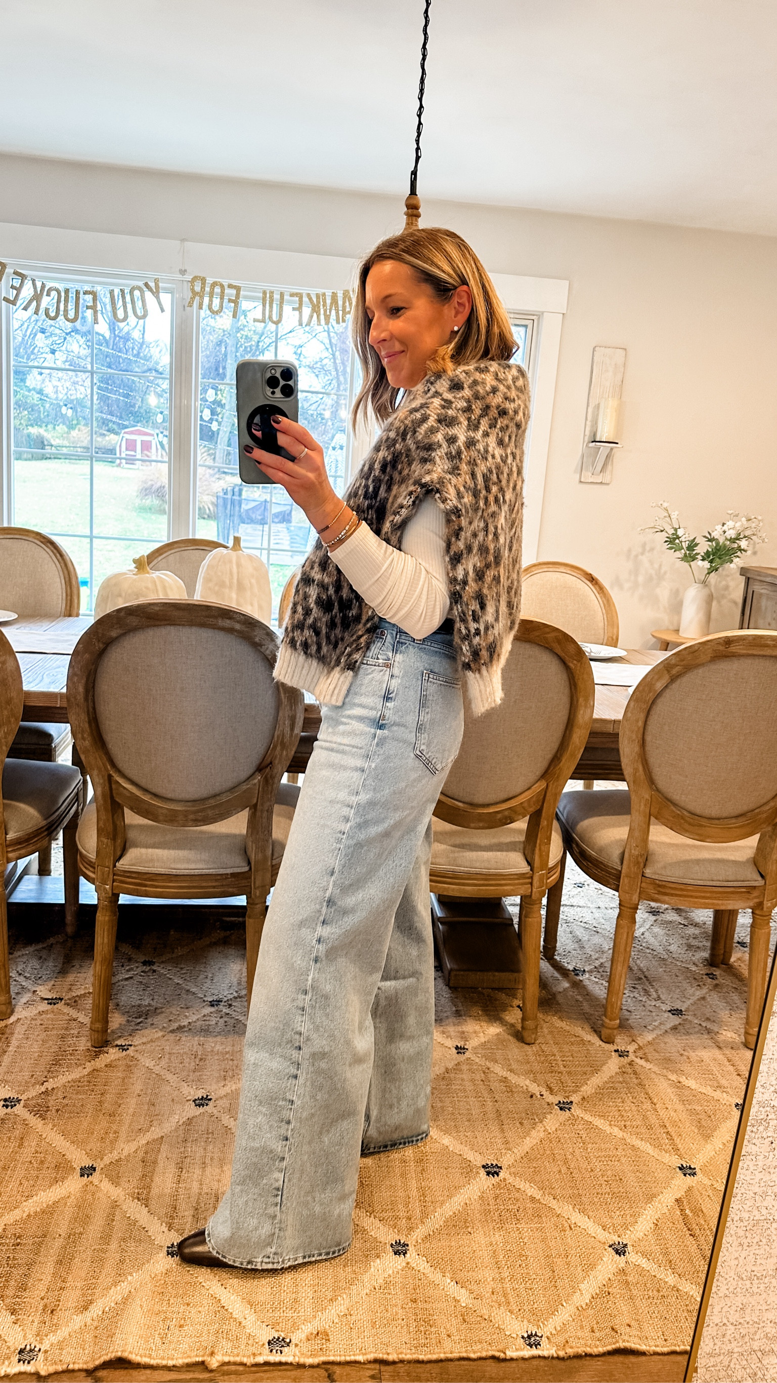 Loving my last minute, unplanned Thanksgiving outfit. Am I the worst influencer ever?? 
Medium turtleneck. Small sweater. SO soft. 28 jeans (size down). Regular length in kitten heels! 

#LTKCyberWeek 

#LTKHoliday 

#LTKStyleTip