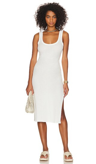 Green the Willa Tank Dress in White | Revolve Clothing (Global)