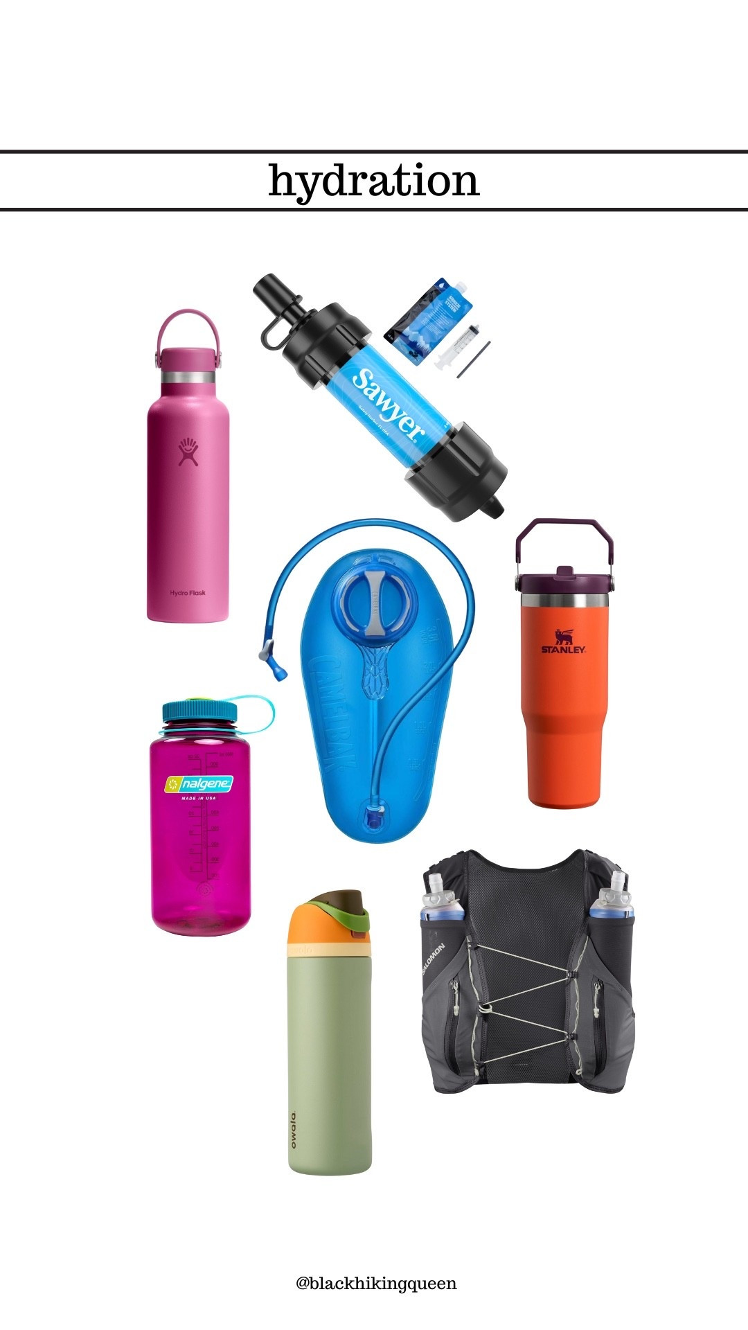 Hydration gear; water bottles, hydration pack, water bladderr

#LTKTravel #LTKActive #LTKSeasonal