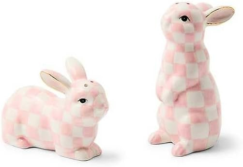 MACKENZIE-CHILDS Rosy Check Bunny Salt and Pepper Set | Amazon (US)