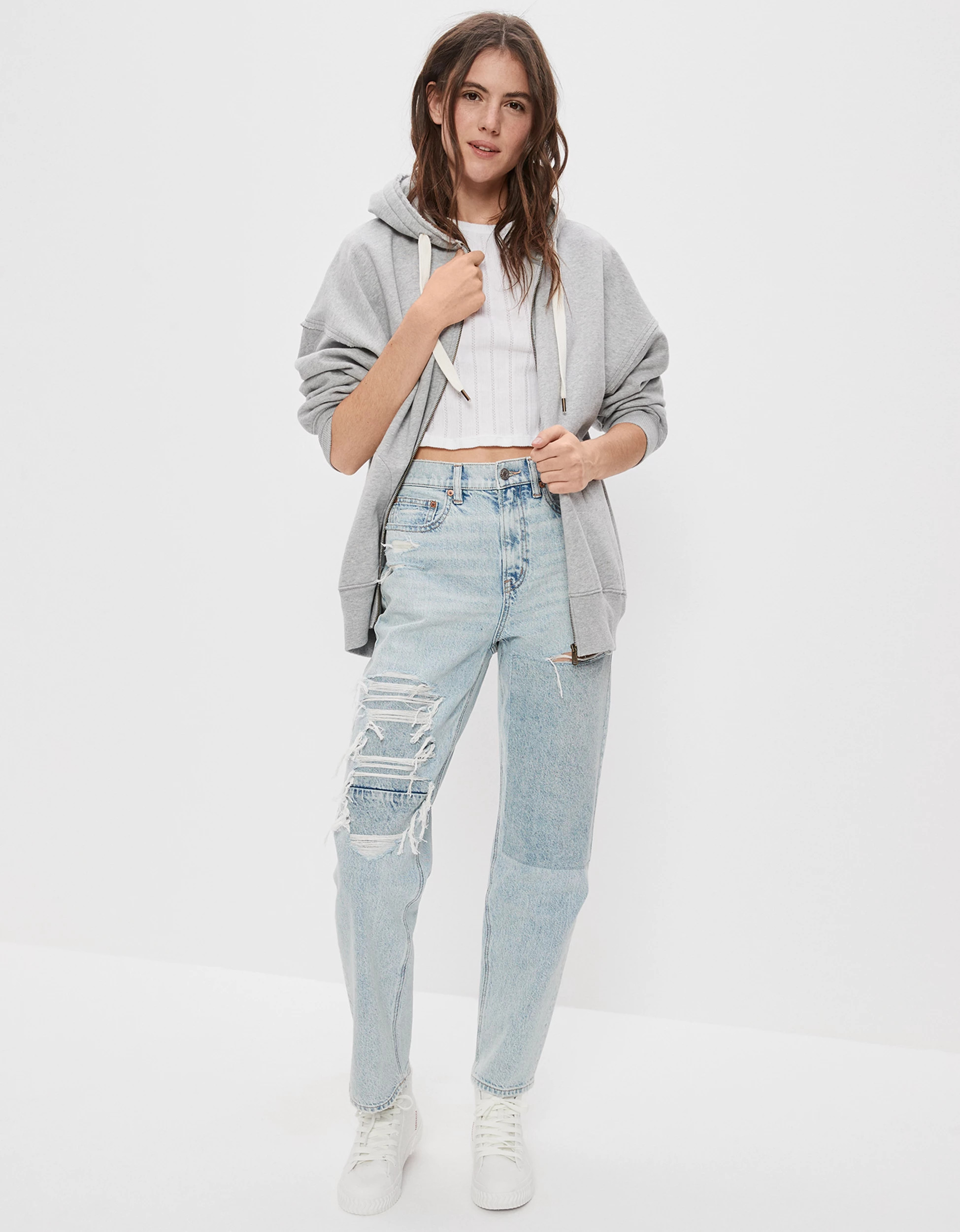 AE Oversized Zip-Up Hoodie | American Eagle Outfitters (US & CA)