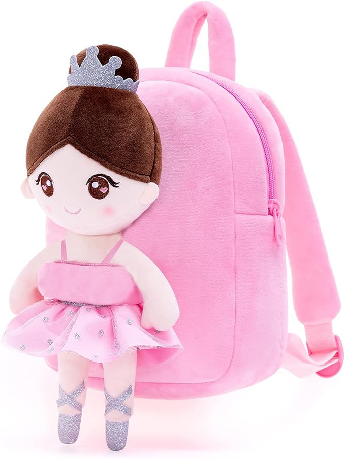 Gloveleya Toddler Backpack Kids Backpack with soft ballerina baby doll Pink Age 2+… | Amazon (US)
